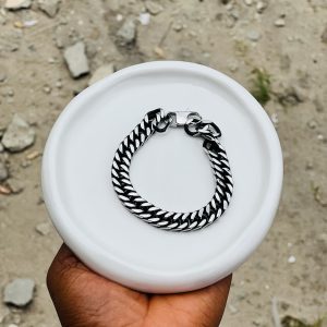 Silver medium Cuban bracelet