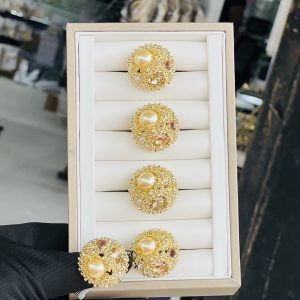 Viennois golden pearl ring 014 size 9