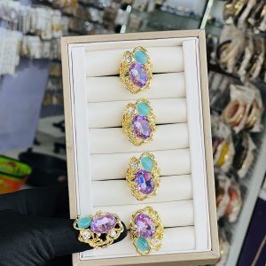 Viennois purple crystal ring 015 size 10