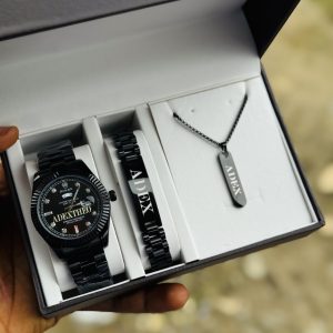 Rolex black combo engraved 002