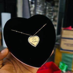 Engraved Gold love necklace comes with exact box