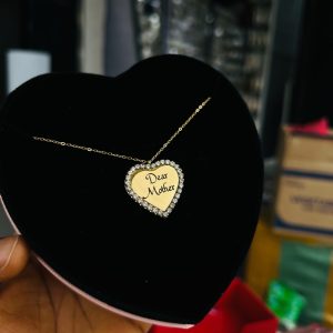 Engraved Gold love necklace comes with exact box