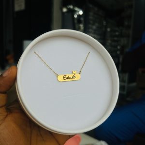 Engraved gold butterfly necklace comes with exact box