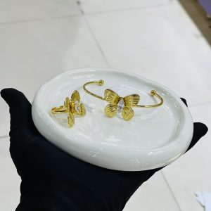 Flower bracelet and ring