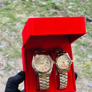 Rolex presidential gold face couples combo comes boxed 005