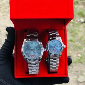 Silver Roman blue face couples combo comes boxed 006