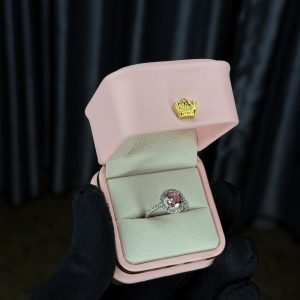 Pink stoned engagement ring size 9