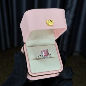 Pink tiara engagement ring size 6