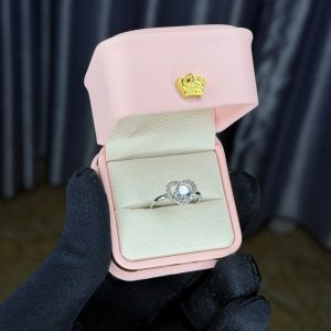 Silver heart ring size 8