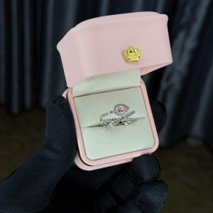 Pink Swarovski ring size 9