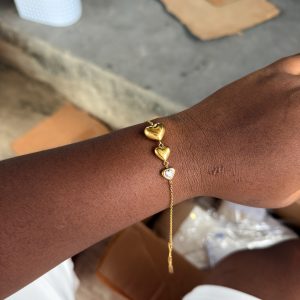 Steel heart bracelet