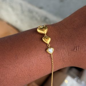 Steel heart bracelet
