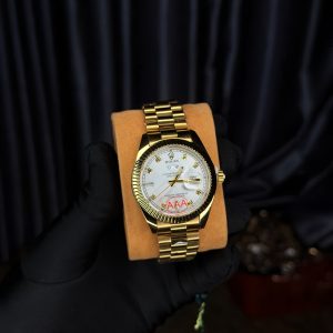 Rolix presidential gold white face watch