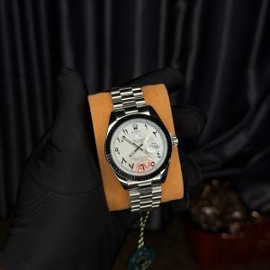 Rolix Arab silver face watch