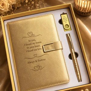 Engraved gold mini royalty set