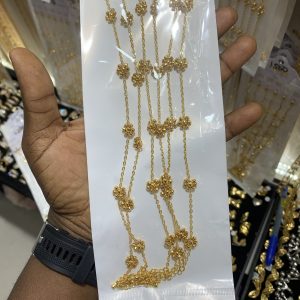 Gold small circle anklet