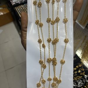 Gold small circle anklet