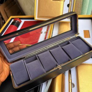 6 slot black watch organizer