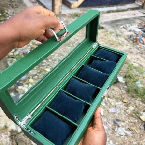 5 slot Green watch organizer
