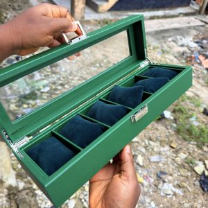5 slot Green watch organizer