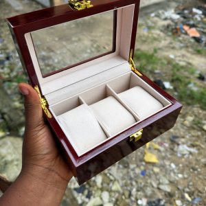 Wine Formica 3 slots Watch organizer