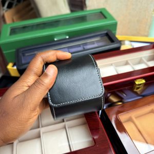 Engraved Single leather watch organizer