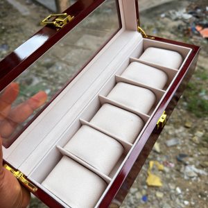 Wine Formica 6 slots Watch organizer