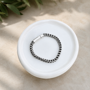Criss silver male bracelet