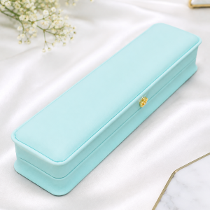 Sky blue leather bracelet box