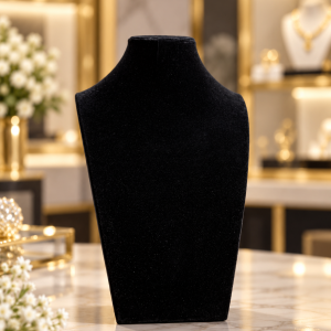 Black suede mannequin