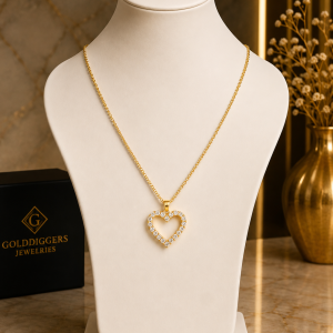 Gold love necklace 009