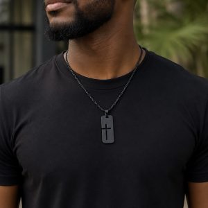 Flat cross necklace