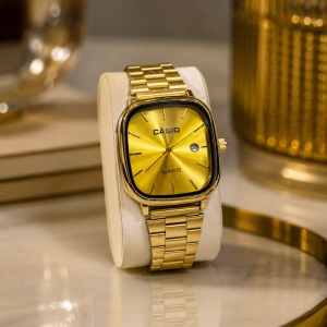 Casio gold plain watch