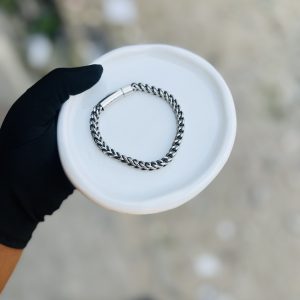 Criss silver male bracelet