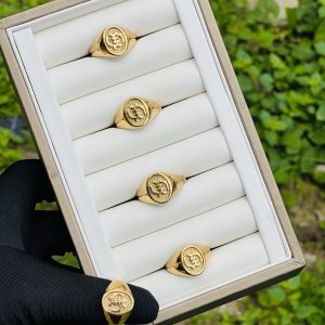 Steel gold rings 009 size 11