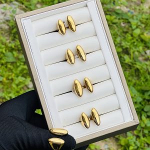 Steel gold rings 043 size 8