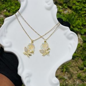 Steel white necklace 1pcs 2