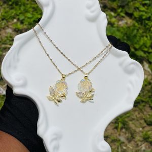 Steel white necklace 1pcs 2