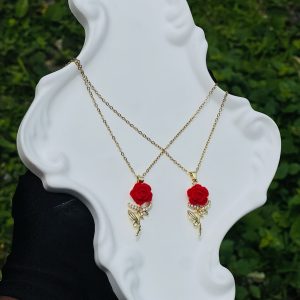 Steel red necklace 1 pcs 3