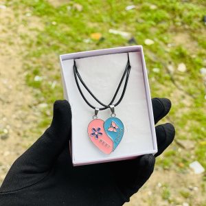 Peach and blue necklace 8