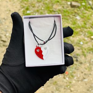 Red and white necklace 9