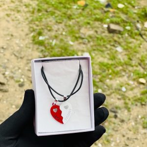 Red and white necklace 9
