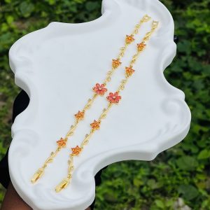 Fashion orange flower bracelet