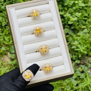 Emerald gold rings 001  1pcs