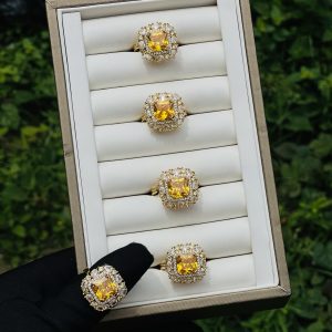 Emerald gold rings 001  1pcs