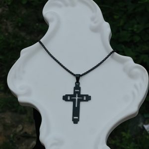 Steel cross necklace  005