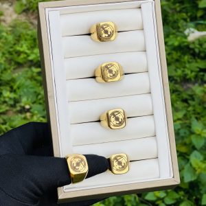 GD gold male rings size (9) 1pcs