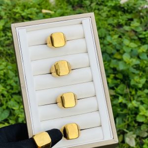 Steel gold male rings size (12) 1pcs