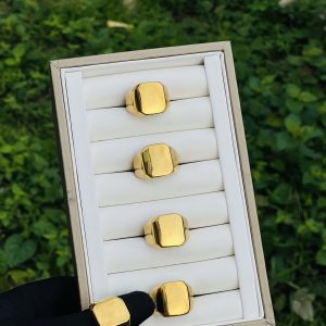 Steel gold male rings size (11 )1pcs