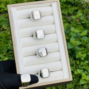 Steel silver male ring size (11) 1pcs